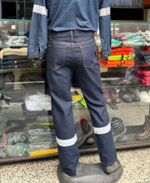 Pantalón Jean Caballero con Cinta Reflectiva Dotación